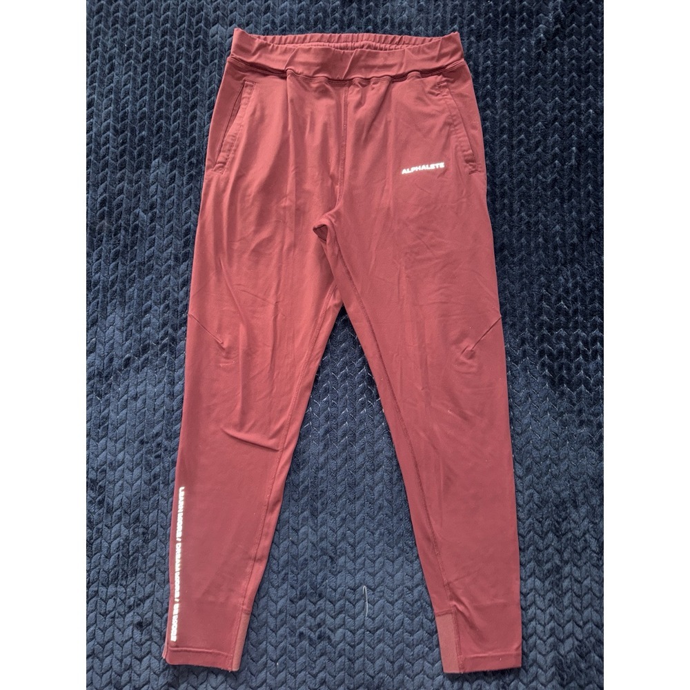 ALPHALETE Mens‎ Red Jogger Leggings Casual Training Gym Outdoor Size L